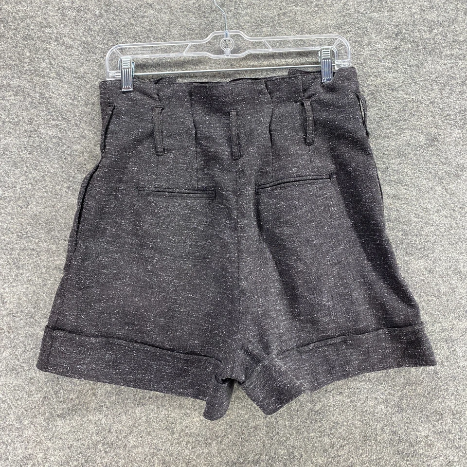 Pantalones Cortos Twenty One Mujer M Gris Medio Tiro Alto Plisados Puños Rayón Informales Foto 2 de 4