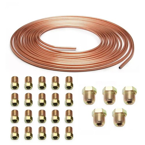 Automotive Replacement Brake Line Tubing Set 32 8Ft 3/16 with Fittings Package - Picture 3 of 10