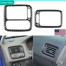 For Honda Civic 1996-2000 Real Carbon Fiber Dashboard Side Air Vent Outlet Cove