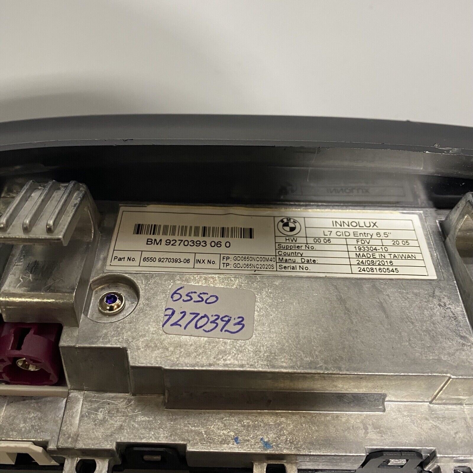 BMW 330 CENTRAL INFORMATION DISPLAY SCREEN 6.5” 430 2016 2017 2018 OEM 