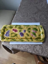 SARREGUEMINES France  fruit pattern Sandwich Tray -  15 1/2" by 6 1/2".