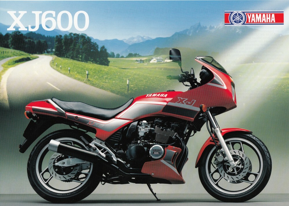 P + YAMAHA XJ 600 + PROSPEKT flyer + 1 Blatt / 2 Seiten + aus 1988