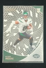 2021 Panini Chronicles Elijah Moore #17 Clear Vision Rookie Card. rookie card picture