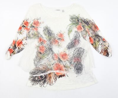 Punt Roma Damen Bluse geblümt Polyestermischung Größe M -