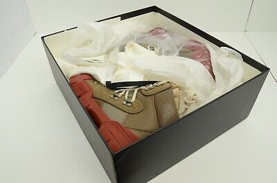 Authentic Gucci Red Rubber Boots Brown Leather 34.5 Womens Authentic Gucci Red Rubber Boots Brown Leather 34.5 Womens
