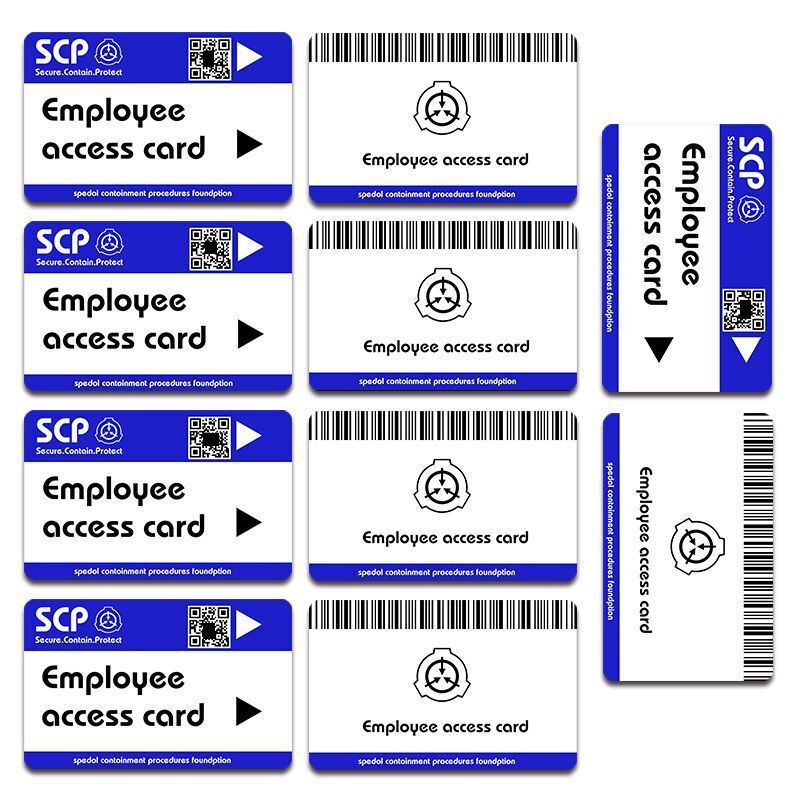 SCP Foundation Tags hard pvc work access card set scp-1