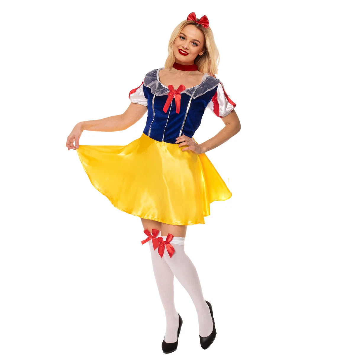 Snow White Princess Adult Halloween Fancy Dress Costume Book Day Fairytale