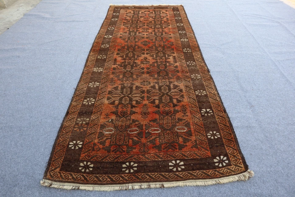 3x9 P_ersian Terracotta, any room decor, vintage handmade tribal. Details BeloW - Image 2 of 4