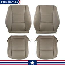 Fits 1990 to 1997 Toyota Land Cruiser - Driver Passenger Leather Seat Covers Tan