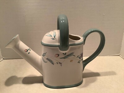 Pfaltzgraff ceramic decorative watering can vase