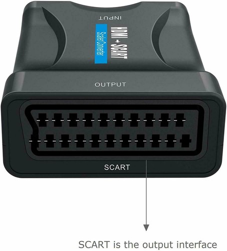 CONVERTITORE ADATTATORE DA HDMI A SCART VIDEO AUDIO STEREO 1080P  HDTV XBOX PS3  - Foto 4 di 7