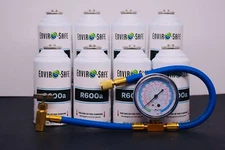 R-600a Refrigerant Inverted Piercing 6 oz Case/8, Brass Gauge