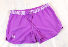 UNDER ARMOUR HeatGear Graphic Tie-Waist Fitness Athletic Shorts Women's Size M