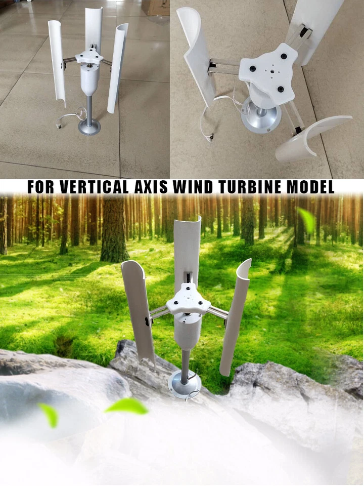 12V 3-Phase Permanent Magnet Generator Vertical Axis Wind Turbine Teach Model - Bild 3 von 4