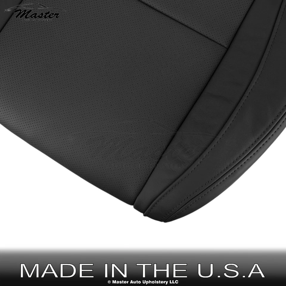 2007-2015 Fits Mazda CX-9 Genuine Leather Perf. Front Driver Bottom Cover Black - Image 4 of 4