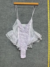 Vintage Lilac Lace Fairy Teddy Nighty Lingerie Medium 10-12 Apostrophe Sears