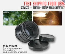 SERVICED Helios44-2 KMZ GLOSSY 2/58 RARE Bokeh Vintage Portrait Lens M42 mount