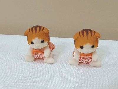 Calico Critters Sylvanian Families Maple Cat Babies Lot of 2