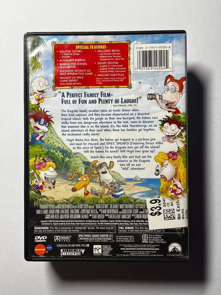 Rugrats Go Wild (2003) DVD Nickelodeon - Image 3 of 4