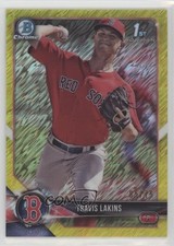 2018 Bowman Canary Yellow Shimmer Refractor 5/75 Travis Lakins #BCP139 nd3