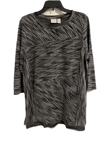 Zenergy by Chico’s 3/4 sleeve tunic sweater size 2/L EUC             u1