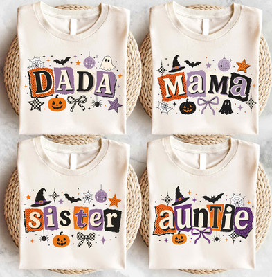 Mama Dada Family Matching T-shirt, Pumpkin Sister  ALl size shirt