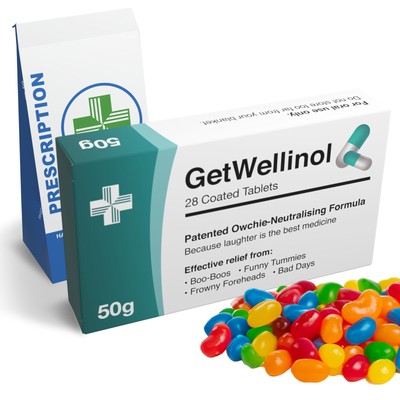 Get Well Soon Gift, Funny Joke Pill Box with Edible Candy, Thinking of You Gi...