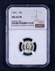 1941 Mercury Dime PCGS MS64 FB Full Bands BB004