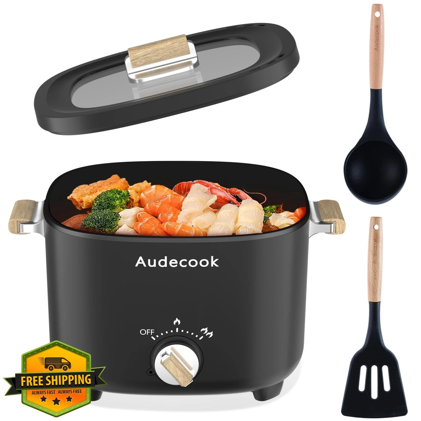 Audecook 2.5L Black Electric Hot Pot
