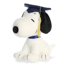 Aurora Adorable Peanuts Graduation Snoopy Stuffed Animal - 9", White