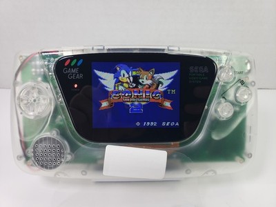 Custom Clear Gamegear, Ips Screen, Rechargeable Usb-c, Re-capped, Soundboard 