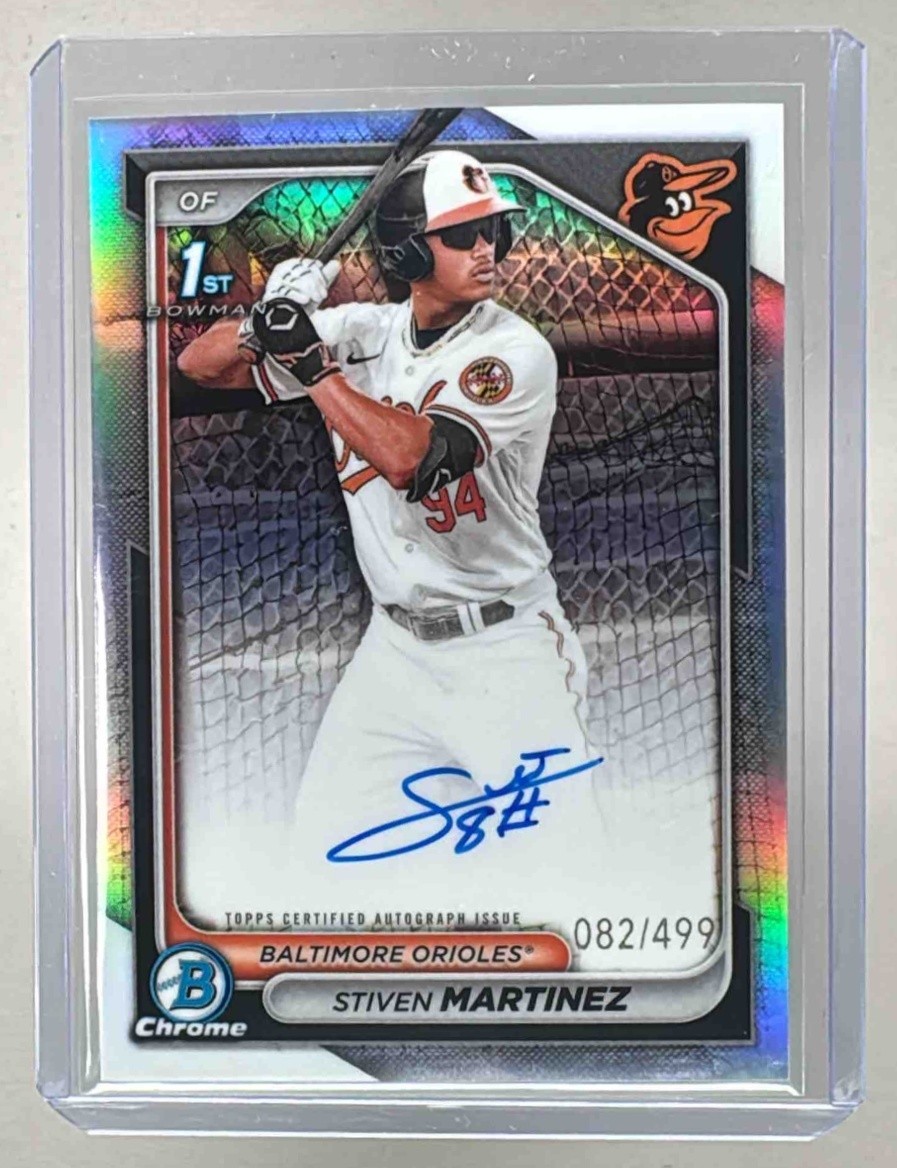 Stiven Martinez 2024 Bowman Chrome #CPA-SM Refractor Auto 1st RC /499