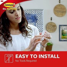 Command 1 lb Capacity Utility Hooks, 6 hooks, 12 strips, Indoor Use (17002-6ES) 1.17 per strip