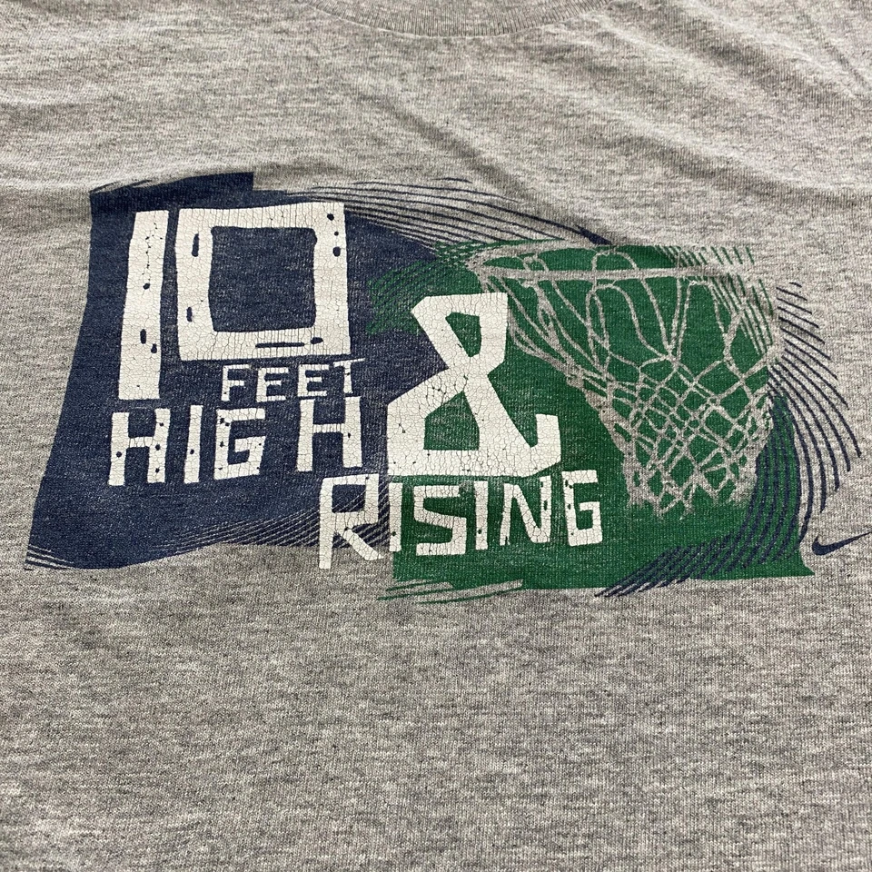 Vintage Nike Shirt Youth XL Gray 10 Feet High & Rising Made USA Basketball 90s - Image 3 of 4