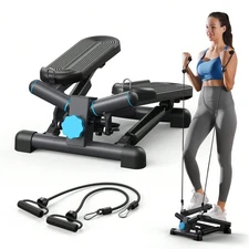 MERACH Mini Steppers For Exercise, Twist Stepper With Resistance Bands-ZengC