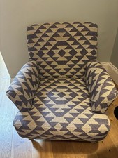 Nkuku Odum Armchair – Blue/Natural – Excellent Condition