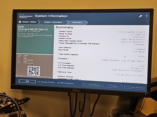 HPE ProLiant ML30 Gen10 Tower Server:Intel Xeon E-2224 - 16GB RAM,2 x 4TB HDD. - Picture 2 of 24