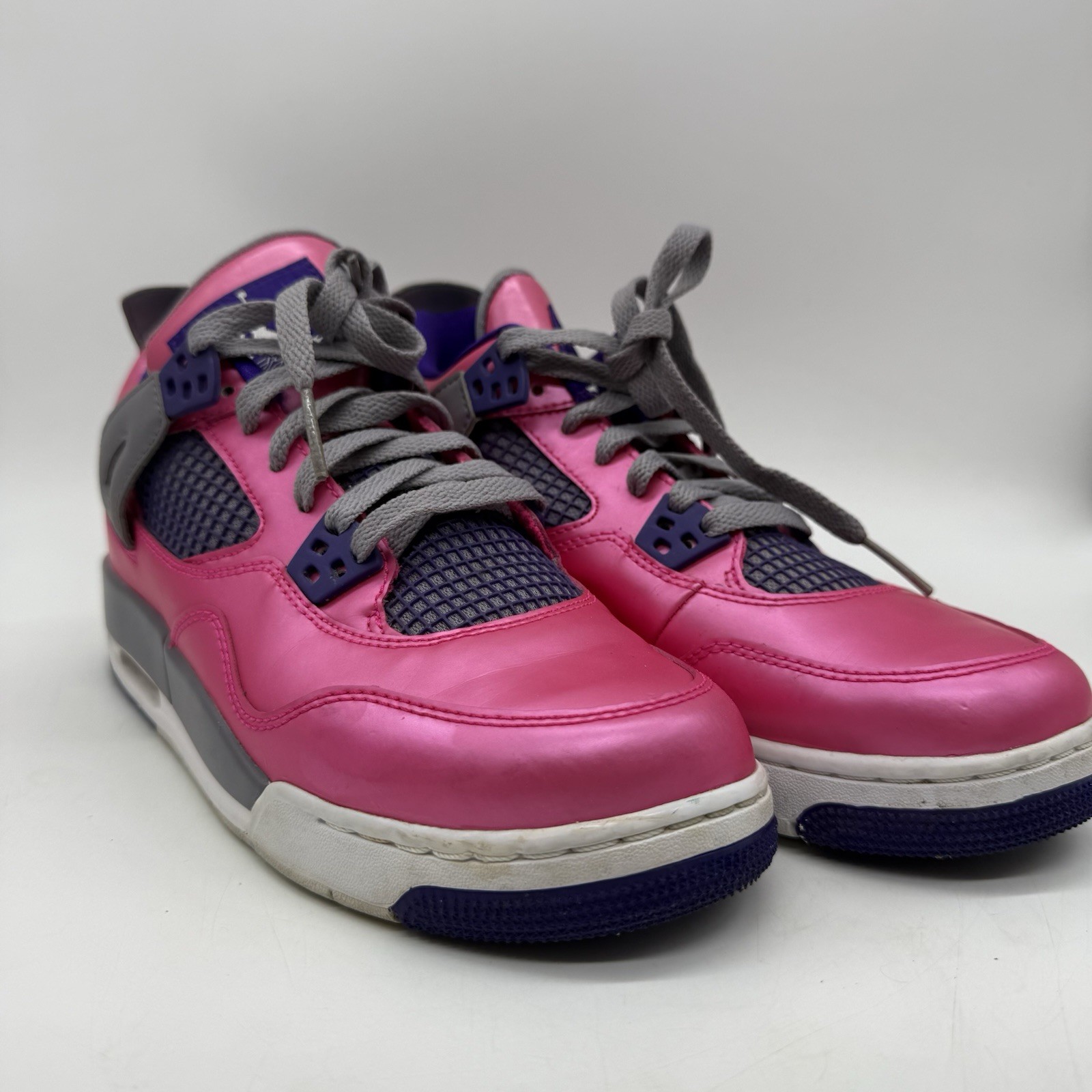Nike Air Jordan 4 Retro OG Pink Foil Cement Electric Purple Youth 7 487724-607
