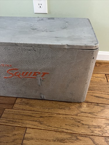 RARE Vintage Aluminum SQUIRT Soda Cooler Cronstroms Mfg MN 22X 13X 12 1/4 🇺🇸 - Picture 17 of 24