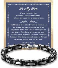 To My Son Bracelet from Mom and Dad, I Love You Gift, Mother Father Son Bracel