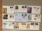 Nine Japan fdc with two stamps