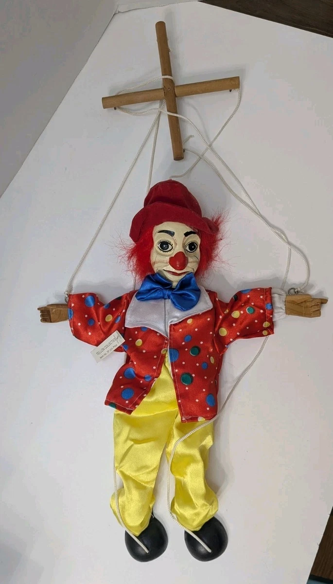 Lot De 2 Marionnettes Clown Décoratives Vintage – Déco Murale D’occasion