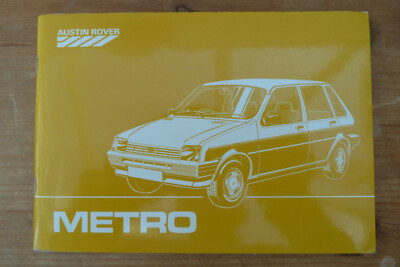 Austin Metro 1.0 1.3 Saloons and Vans original English handbook 1984