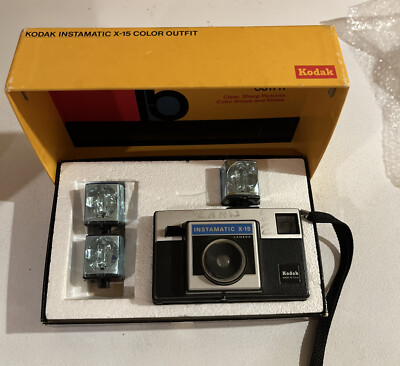 1970's Kodak Instamatic X-15 Color Outfit Film Camera with Box