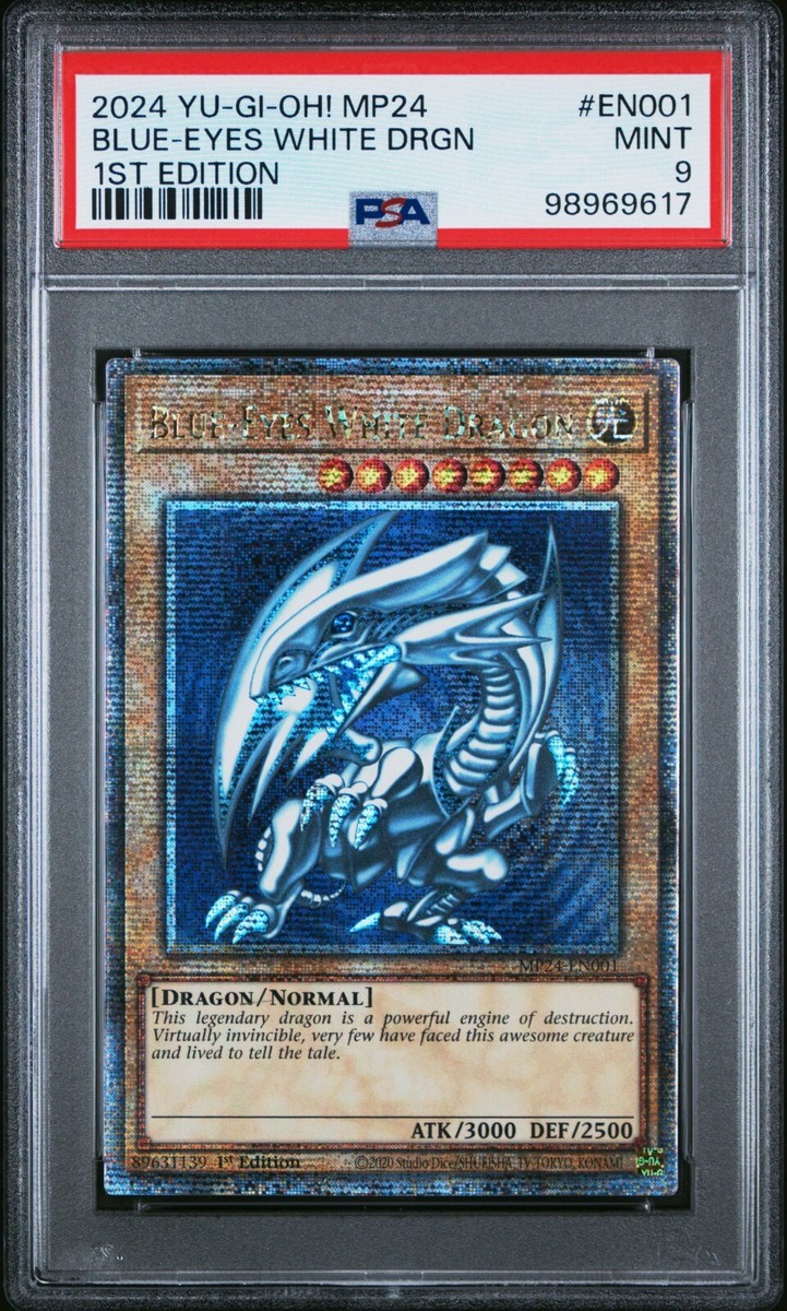 YUGIOH PSA 9 Blue-Eyes White Dragon MP24-EN001 QCR 1st YUGIOH PSA 9 Blue-Eyes White Dragon MP24-EN001 QCR 1st