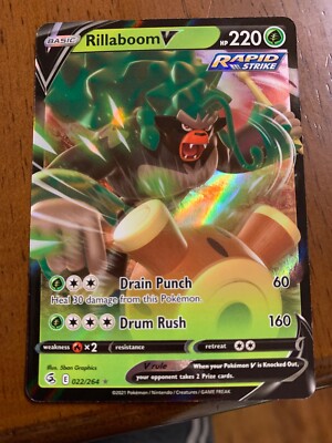 Rillaboom V 022/264 - Ultra Rare - Fusion Strike - Pokemon Card - NM | eBay Rillaboom V 022/264 - Ultra Rare - Fusion Strike - Pokemon Card - NM | eBay