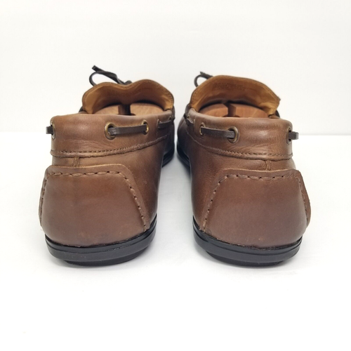 GBX Henley Men Size 12 Brown Leather Loafers Slip On Moc Driving Shoes - Picture 7 of 15