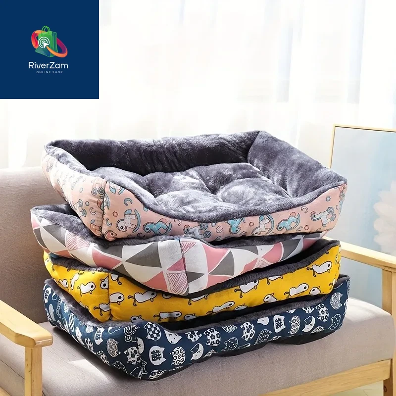 Dog And Cat Bed With Carpet Set Soft Cozy Pet Sleeping Accessories Comfort Pro