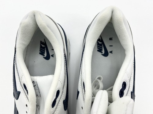 2003 Vintage Nike Air Max 1 Leder weiß Mitternacht marineblau Gr. 7,5 Herrenschuhe - Bild 6 von 11
