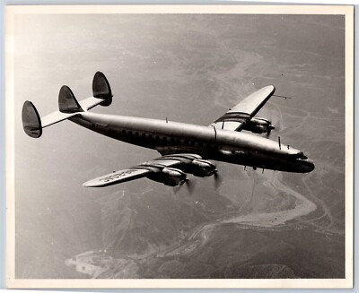 Airplane Lockheed Super Constellation L-1049 N6201C Prototype B&W 8x10 Photo B2